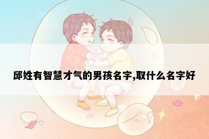 邱姓有智慧才气的男孩名字,取什么名字好